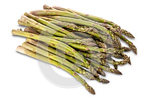 Green asparagus isolated on white