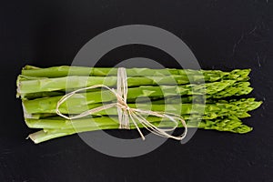 Green Asparagus on Slate