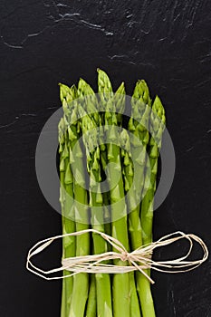 Green Asparagus on Slate