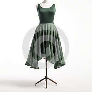 Green Asymmetrical Danielle Ballerina Dress - Whistlerian Style photo