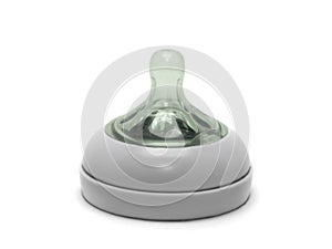 Baby bottle rubber teat.