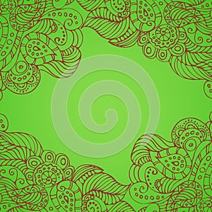 Green background with light patterns