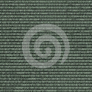 Green background made of binary code