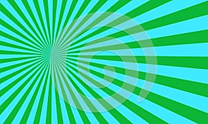 Green Background with retro rays. Color abstract ray star burst background pattern design