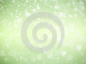 Green background with soft bokeh lights