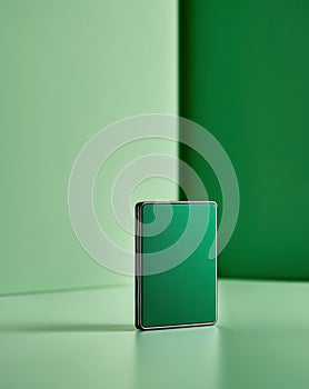 Green Background Solid State Drive High Speed Storage Technology Computer Electronic Component