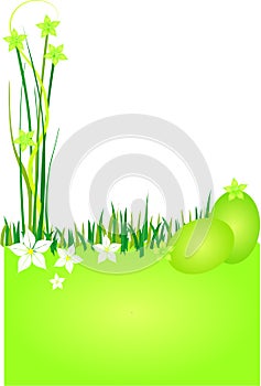 Green background spring Easter