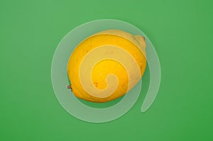 citron on green background