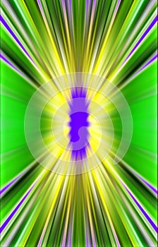 Green background. Yellow and violet spots and strips on a image.