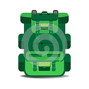 Green backpack design