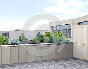 Green balcony, urban ideas 3D rendering