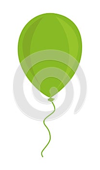 Green balloon on white background vector illustration