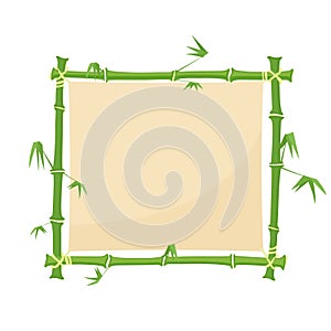 Green bamboo border. square bamboo frame
