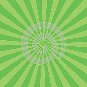 Green banner rays, lines background