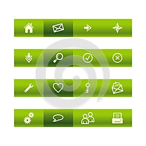 Green bar web icons