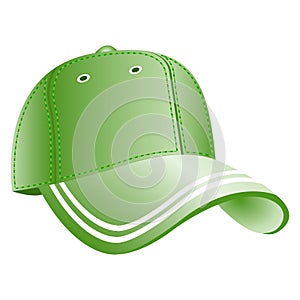 Green baseball cap icon
