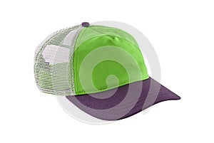 Green Baseball Cap Isolated