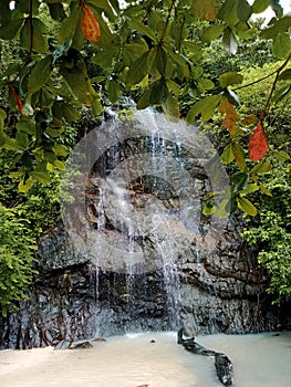 Green bay waterfall is located on the green bay beach, we can enjoy two natural beauties in the same place simultaneously