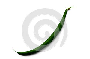 Green bean isolated on white background