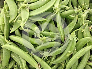 Green bean, vegetables and fruits in super market