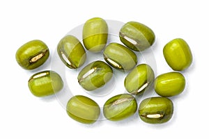 Green beans isolated on white