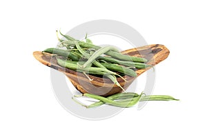 Green beans isolated on a white background