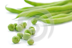 Green beans and marrowfat peas