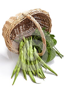 Green beans and salad