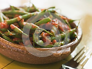 Green Beans with a Tomato Salsa