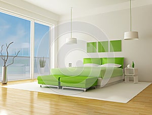 Green bedroom