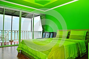 Green bedroom