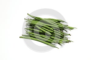Green beens in a white background