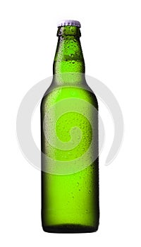 Green beer bottle