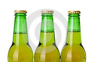 Green beer bottle necks