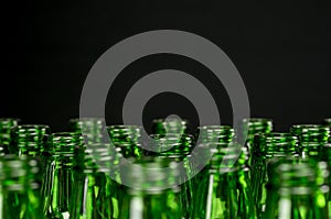 Green beer bottles