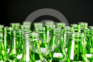 Green beer bottles