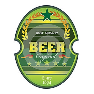 Green beer sticker