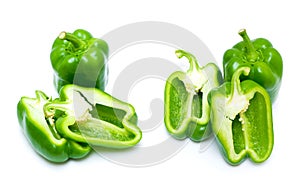 Green bell pepper (clipping path)