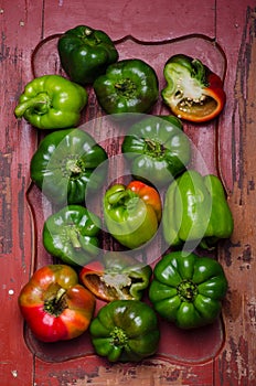 Green bell-peppers