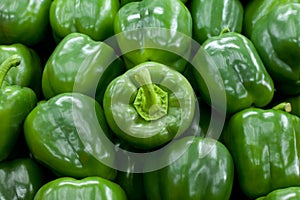 Green Bell peppers background