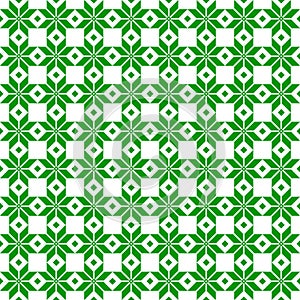 Green Belorussian sacred ethnic ornament, seamless pattern. Vector illustration. Slovenian Traditional Pattern Ornament.
