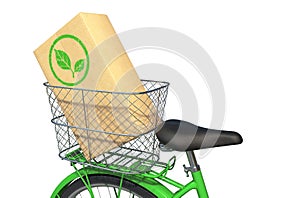 Green Bicycle with Box