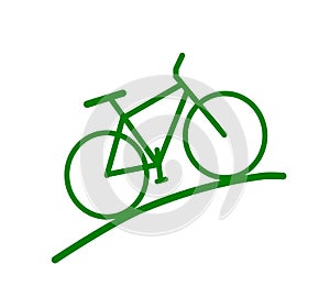 Green bike silhouette