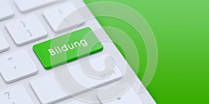 Green Bildung Button  concept image