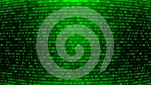 Green Binary Code BG. Coding or Hacking Concept.