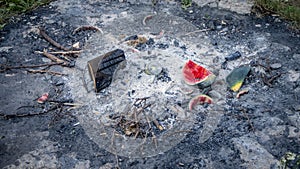 Green binary code on black background