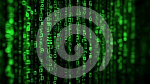 Green Binary Code Matrix Background AI Generated Digital Illustration ai generated