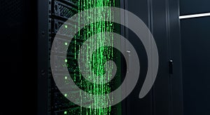 Green binary code streams across data center servers