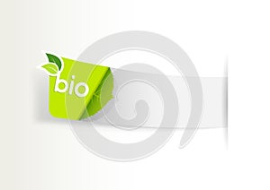 Green bio label.