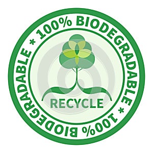 Green Biodegradable Label